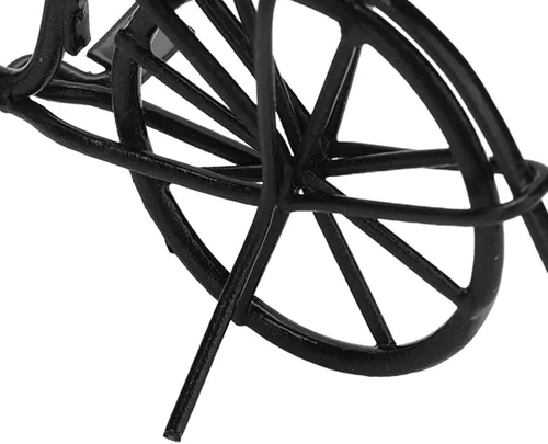 Vista 8 de Mini bicicleta de casa de muñecas, bicicleta de metal móvil para muñecas