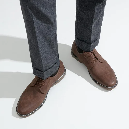 Vista 7 de Jousen Men's Dress Shoes Casual Business Dress Shoes for Men Suede Oxford Classic Formal Derby Shoes