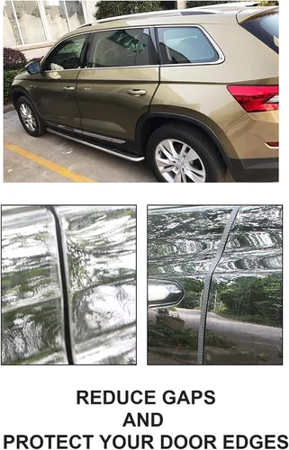 Vista 3 de Protector de borde de puerta de automóvil de tamaño personalizado, ajuste universal, goma en forma de U, protector de borde de puerta de automóvil