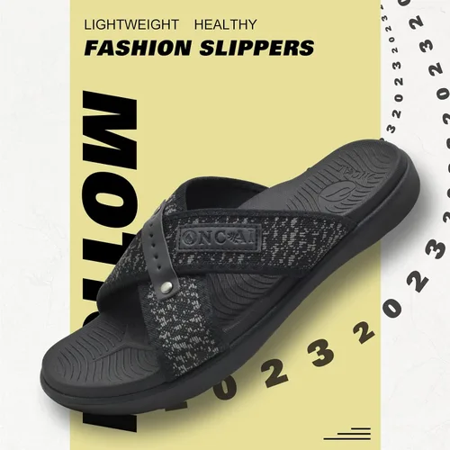 Vista 6 de ONCAI Sandalias cruzadas para hombre, soporte de arco, sandalias deportivas con plantilla ortopédica para fascitis plantar