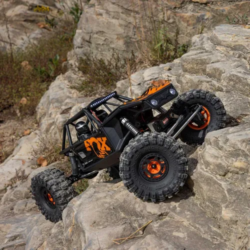 Vista 8 de Axial RC Crawler 1/10 UTB10 Capra 1.9 4WS 4X4 RTR Crawler de roca con cepillo, naranja, AXI-1543T1