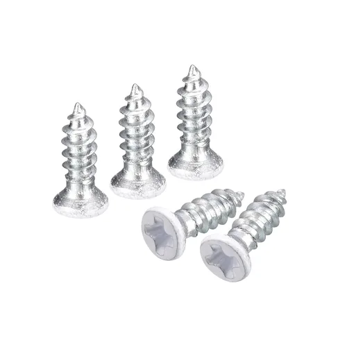Vista 34 de uxcell Tornillos blancos ST2x4mm Tornillos autorroscantes, 100 tornillos Phillips de cabeza plana para madera para carpintería
