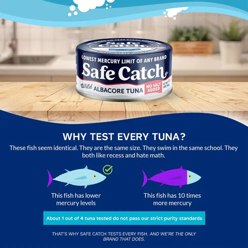 Vista 5 de Safe Catch Wild Albacore Atún. latas de 5 onzas