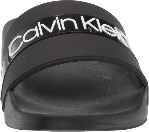 Vista 2 de Calvin Klein Men's Alongi Slide Sandalia, NegroBlanco 001