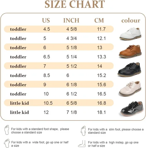 Vista 6 de Zapatos Oxford de piel sintética para niños y niñas, zapatos de vestir de boda para niños pequeños, con cordones, suela de textura antideslizante