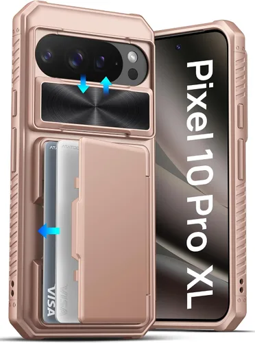 Vista 12 de ATATOO Funda tipo cartera para Google Pixel 10 Pro XL, tarjetero integrado (3-5 tarjetas) [bloqueo RFID] y cubierta de cámara deslizante, protección