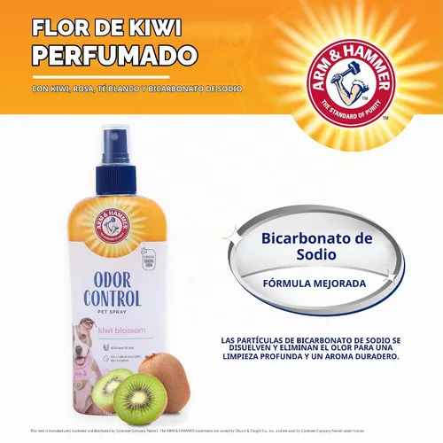 Vista 3 de Arm & Hammer Aerosol súper desodorizante para perros, flor de kiwi, 8 onzas