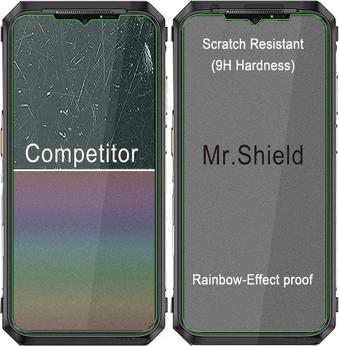 Vista 5 de Mr.Shield [Paquete de 3] Protector de pantalla para Ulefone Power Armor 19 / Power Armor 19T [vidrio templado] [vidrio japonés con dureza 9H]