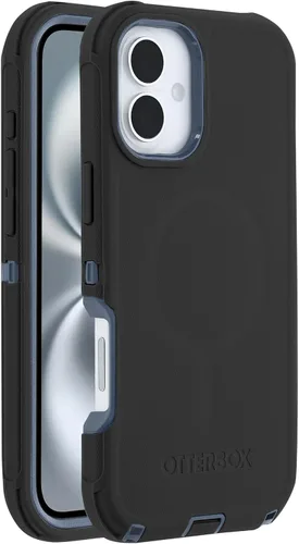 Vista 29 de OtterBox - Funda para iPhone 16, serie Defender, color azul (Baby Blue Jeans)