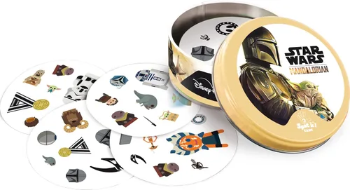 Vista 4 de Asmodee Dobble Star Wars Mandalorian Juego de cartas A partir de 6 años 2-8 jugadores 15 minutos de tiempo de juego