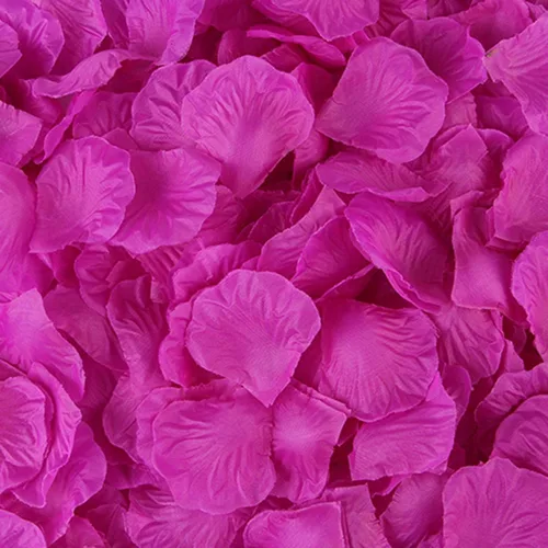 Vista 7 de DJBM 1000 pétalos de rosa artificiales para decoración de bodas, fiestas, color negro