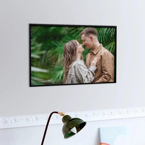 Vista 7 de Rompecabezas personalizados a partir de fotos, 1000, 500, 300 piezas, rompecabezas personalizado para adultos, BF GF, pareja, familia, boda, regalo