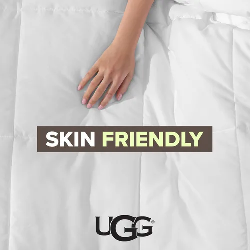 Vista 6 de UGG Edredón Full/Queen con Inserto de Relleno de Plumón, Refrescante, Ligero, Alternativa al Plumón, Hipoalergénico, Lavable, Acolchado, Esponjoso