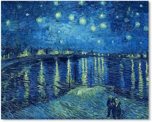 Vista 10 de Van Gogh Arte de Pared en Lienzo: Reproducción de Pintura al Óleo Almendro en Flor Imagen de Flores Decoración de Habitación, Impresiones de Arte