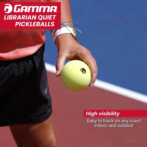 Vista 6 de Gamma Librarian Foam Quiet Pickleball Balls – Low-Noise Practice Balls with True Bounce on Any Surface – Foam Pickleballs Available in 48 Box, 3