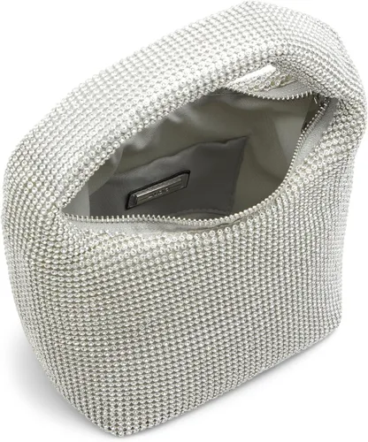 Vista 3 de ALDO Encrustada con preciosos diamantes de imitación, esta bolsa con asa superior es la perfecta para tus ocasiones más glamorosas, color plateado