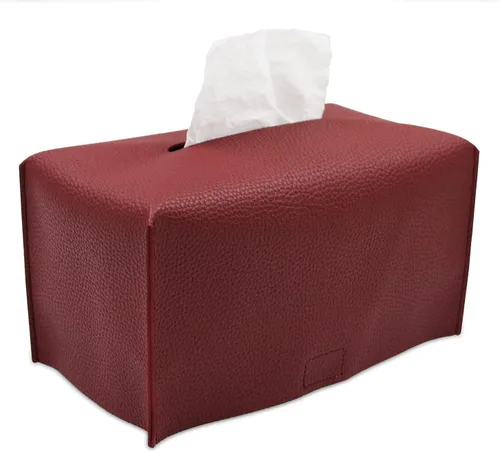Vista 12 de Livelab Funda para caja de pañuelos, moderna y decorativa, de piel sintética, rectangular, organizador para encimera de tocador, mesitas de noche