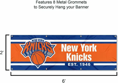 Vista 3 de WinCraft Pancarta grande de los New York Knicks de 2 x 6 pies