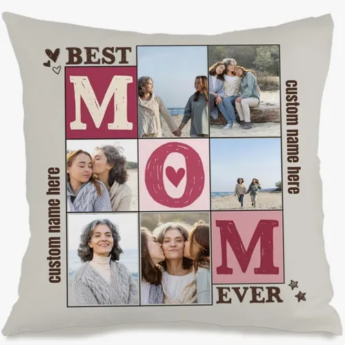 Vista 10 de Pillow Case Featuring one Photo and Custom Message Giving Your Space Unique Style and Presenting a Warm Gift Option 1 Photo&text