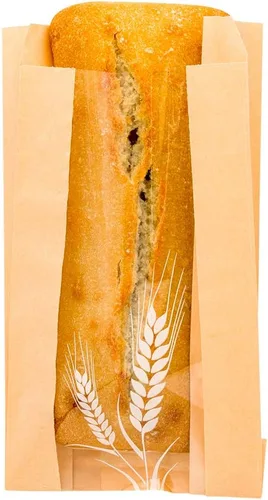 Vista 17 de Restaurantware Bag Tek - Bolsas de papel para pan de 4.5 x 2.5 x 8.5 pulgadas, 100 bolsas de papel de baguette a prueba de grasa, microperforadas