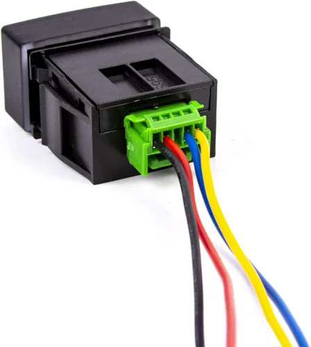 Vista 4 de x xotic tech Interruptor de botón de 4 polos de 12 V estilo fábrica con luces indicadoras LED compatibles con niebla, DRL, barra de luz LED