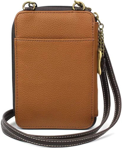 Vista 2 de CHALA Cartera cruzada para teléfono celular, bolso de mano multicolor de piel sintética para mujer con correa ajustable