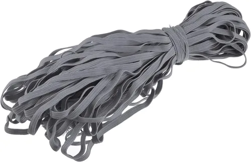 Vista 17 de MECCANIXITY Cordón elástico plano para coser de 1/4 de pulgada, 0.236 in, 33 yardas, cuerda elástica pesada para manualidades, color verde militar