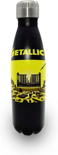 Vista 4 de Rocksax Metallica Kill 'Em All Botella de Agua Aislada al Vacío de Acero Inoxidable – 16.9 fl oz Botella Coleccionable de Banda de Rock para Bebida