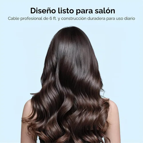Vista 6 de Secador de pelo Infiniti PRO CONAIR con difusor, motor AC profesional, tecnología de cerámica de turmalina, incluye concentrador y cepillo