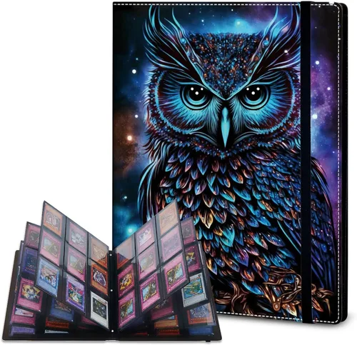 Vista 52 de Rossy Carpeta de tarjetas con 4 bolsillos, carpeta de tarjetas intercambiables, álbum de colección de tarjetas, para 160 tarjetas, carpeta