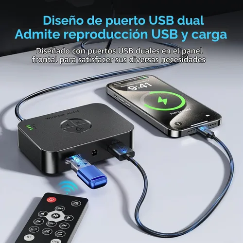 Vista 6 de M2R - Receptor Bluetooth 5.4 para adaptador RCA para estéreo/altavoz/altavoz con cable/sistema estéreo de transmisión de música para el hogar