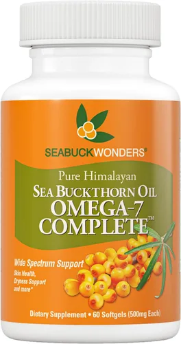 Vista 11 de SeabuckWonders Omega-7 completo, fabricado con aceite de espino amarillo orgánico, 30 cápsulas blandas (500 mg cada uno) Suministro para 15 días