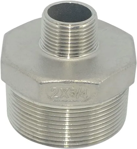 Vista 37 de 1/4" macho NPT a 1/8" hembra NPT hembra reductor/reductor buje de tubería, adaptador, buje hexagonal SS 304 de acero inoxidable