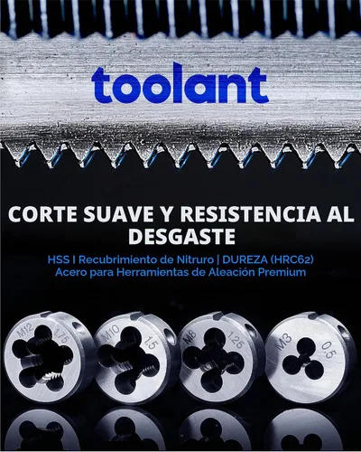 Vista 3 de toolant - Juego de llaves métricas y troqueles (32 piezas)