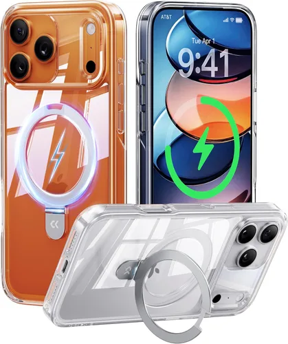 Vista 50 de CASEKOO - Funda diseñada para iPhone 14 Pro con soporte magnético invisible [protección contra caídas de grado militar] [compatible con MagSafe]