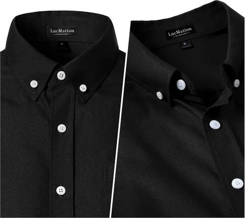 Vista 4 de LucMatton Camisa Oxford ligera de manga larga para hombre