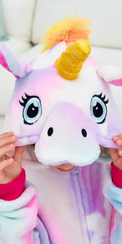 Vista 7 de Pijama unisex de unicornio para niños, disfraz de Halloween