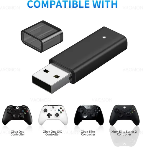 Vista 3 de TECTINTER Wireless Adapter for Xbox One Controller & Xbox one XS&Xbox One Elite Series Controller,USB Wireless Gaming Receiver Adapter for Windows