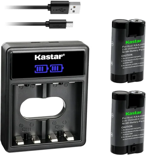 Vista 8 de Kastar Paquete de 1 batería KAA2HR y cargador USB dual LCD de repuesto para Kodak EasyShare DX6340, DX6440, DX6445, Z1275, Z1285, Z650, Z650 ZOOM