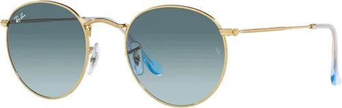 Vista 2 de Ray-Ban - Lentes de sol RB3447 redondos, de metal Dorado/Azul Gradiente Gris