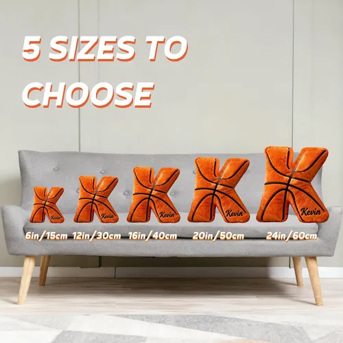 Vista 6 de Almohada personalizada de baloncesto con nombre, almohada de baloncesto personalizada con monograma, cojín deportivo para niños, fanáticos