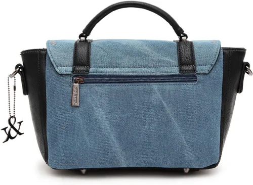 Vista 3 de Hue & Ash Bolso de hombro pequeño de mezclilla (azul), Azul