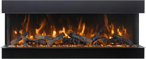 Vista 16 de 88-TRU-View-XL XT - Chimenea eléctrica de 3 caras de 88 pulgadas, calentador de chimenea de vidrio de 3 lados con control remoto y temporizador de 8