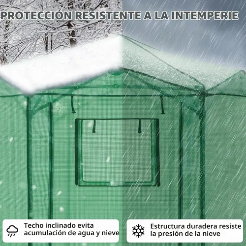 Vista 7 de EAGLE PEAK - Invernadero hexagonal desplegable de 6.6 x 6.6 pies, portátil, para plantas de jardín, para interiores y exteriores, para todo