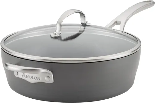 Vista 11 de Anolon Allure - Sartén para parrilla cuadrada profunda, anodizado duro, antiadherente, 11 pulgadas, color gris oscuro