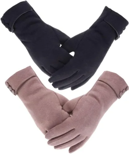 Vista 36 de Tomily - Guantes de forro polar para mujer con pantalla táctil