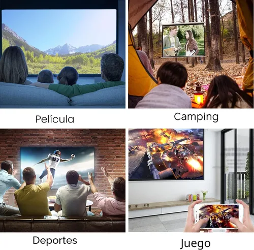 Vista 9 de Mini Proyector, Meer Proyector de Video LCD LED Pico Portátil a Todo Color para Regalo de Niños, Película de Video TV, Juego de Fiesta