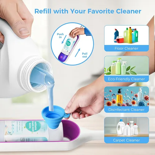 Vista 5 de Power Mop™ Botella recargable para mopa multisuperficie Swiffer® PowerMop™, 26.2 fl oz/26 onzas líquidas a prueba de fugas HDPE Solución de botella
