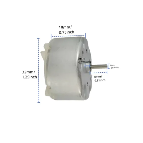 Vista 2 de Micro motor eléctrico 3V-2700RPM 500TB-18280 Pequeño motor de CC 2 piezas