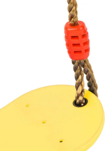 Vista 9 de Columpio de tablero de EVA, asiento de columpio suave y ajustable con cuerda para niños, silla de columpio colgante de fitness para patio de recreo
